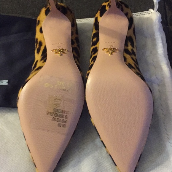NEW Prada Animal Leopard print calf hair Pumps 39 - Picture 4 of 6